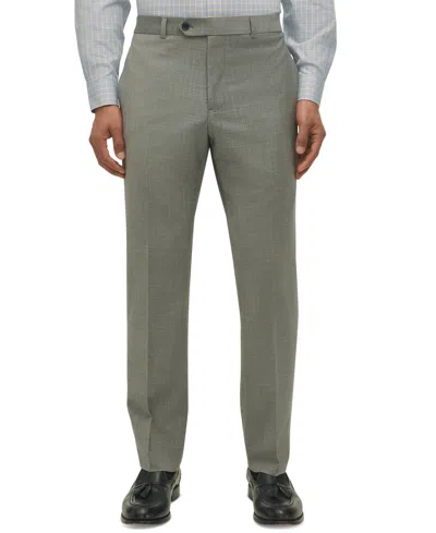 Brooks Brothers Slim Fit Wool Flannel Dress Pants In Grey