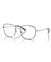 Brooks Brothers Men's Eyeglasses,b1115j In Matte Silver
