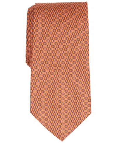 Brooks Brothers Men's Linked Medal Classic Tie In Orange