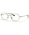 Brooks Brothers Men's Oval Eyeglasses, Bb109752-o In Matte Gold-tone