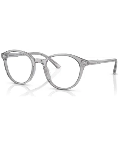 Brooks Brothers Men's Phantos Eyeglasses, Bb205551-o In Transparent Gray
