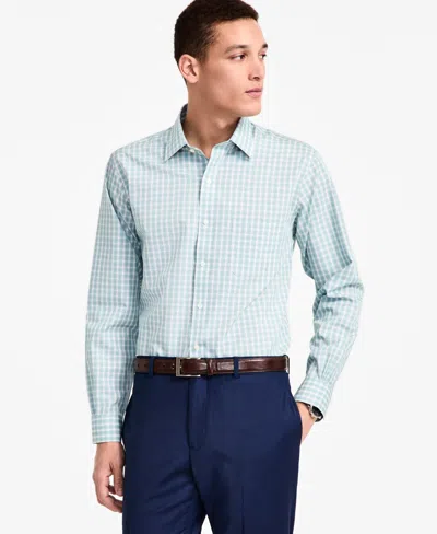 Brooks Brothers B By  Men's Regular-fit Check Dress Shirt In Green Graph Check