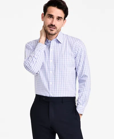 Brooks Brothers B By  Men's Regular-fit Check Dress Shirt In Lavender