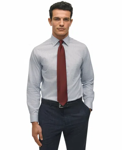 Brooks Brothers Men's Regular-fit Grid Check Dress Shirt In Blue