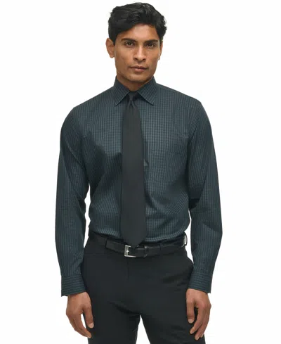 Brooks Brothers Men's Regular-fit Tartan Plaid Dress Shirt In Blue