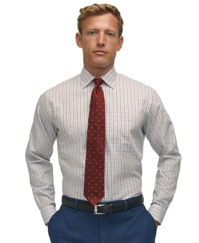 Brooks Brothers Men's Regular-fit Windowpane Dress Shirt In Multi