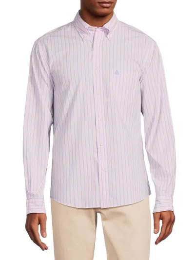 Brooks Brothers Friday Shirt, Poplin Striped In Pink