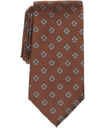 Brooks Brothers Men's Txt Diamond Flower Tie In Brown