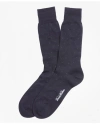 BROOKS BROTHERS MERINO WOOL BIG DOT CREW SOCKS | NAVY