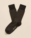 Brooks Brothers Merino-wool-blend Mini Dot Socks In Brown