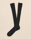 Brooks Brothers Merino Wool Blend Over-the-calf Ribbed Socks In Gray