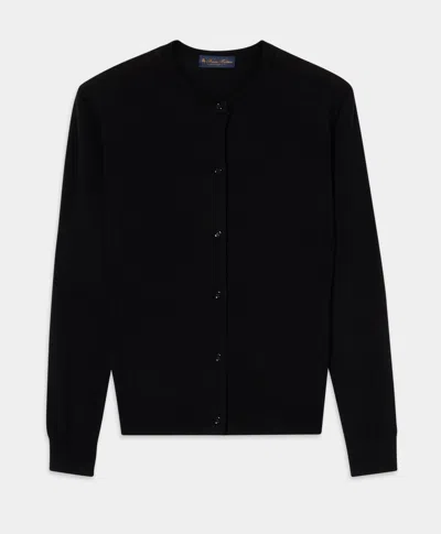 Brooks Brothers Merino Wool Cardigan In Black
