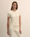 Brooks Brothers Merino-wool-cotton Blend Floral Embellished Short-sleeve Sweater Shell In Neutral