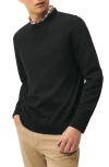 Brooks Brothers Ultimate Merino Wool Cewneck Sweater In Black