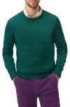 Brooks Brothers Ultimate Merino Wool Cewneck Sweater In Medium Green