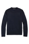 Brooks Brothers Ultimate Merino Wool Cewneck Sweater In Navy