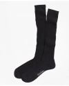 Brooks Brothers Merino Wool Ribbed Over-the-calf Socks In Navy