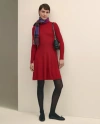 Brooks Brothers Merino Wool Turtleneck Dress In Red