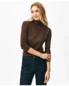 Brooks Brothers Merino Wool Turtleneck Sweater In Brown