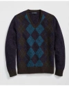 Brooks Brothers Argyle Wool Sweater In Purple
