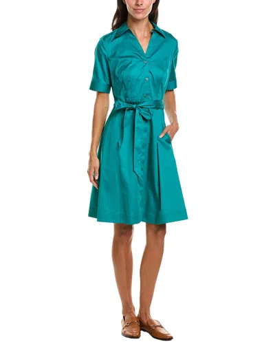 Brooks Brothers Midi Shirtdress In Green
