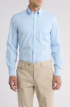 Brooks Brothers Milano Fit Gingham Non-iron Stretch Dress Shirt In Light/pastel Blue