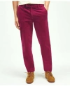 Brooks Brothers Milano Slim-fit Wide-wale Corduroy Pants In Dark Purple