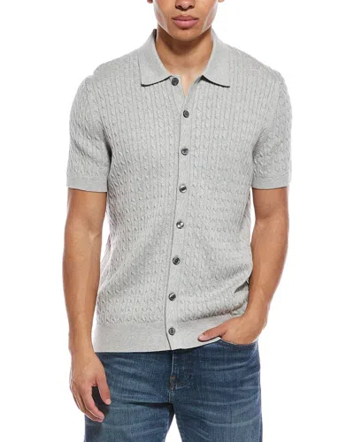 Brooks Brothers Mini Spencer Cable Cardigan In Gray
