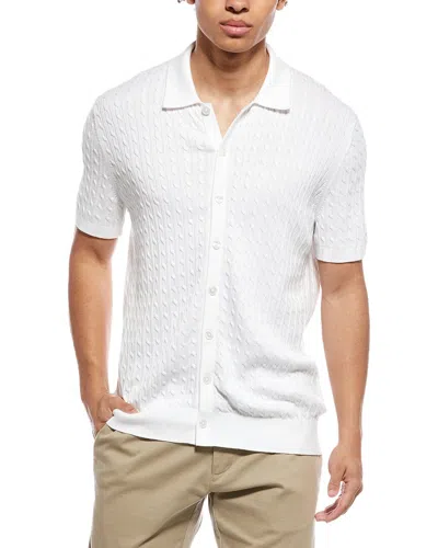 Brooks Brothers Mini Spencer Cable Cardigan In White