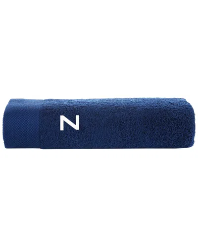 Brooks Brothers Monogrammed Bath Towel In Blue