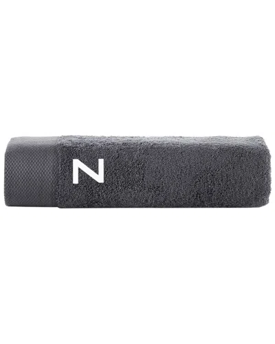 Brooks Brothers Monogrammed Bath Towel In Gray