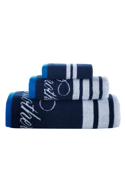Brooks Brothers Nautical 3-piece Towel Set In Blue