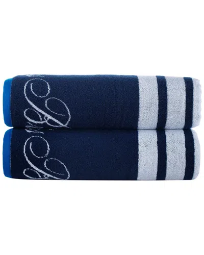 BROOKS BROTHERS BROOKS BROTHERS NAUTICAL BLANKET STRIPE 2PC BATH SHEETS