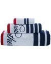 Brooks Brothers Nautical Blanket Stripe 3pc Towel Set In White