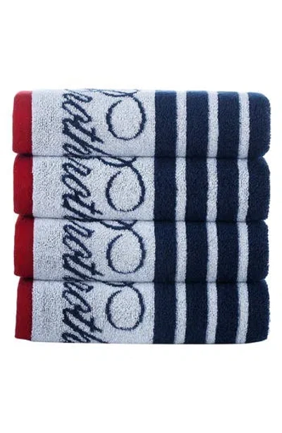 Brooks Brothers Nautical Blanket Stripe 4-pack Turkish Cotton Hand Towels In Multi