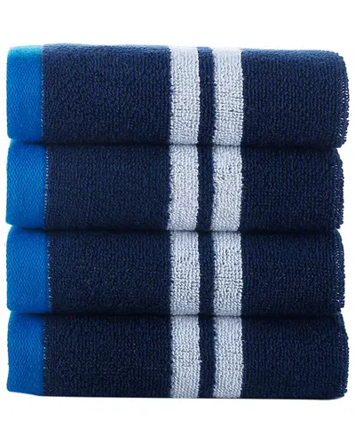 BROOKS BROTHERS BROOKS BROTHERS NAUTICAL BLANKET STRIPE 4PC WASH TOWELS
