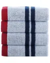 Brooks Brothers Nautical Blanket Stripe 4pc Wash Towels In White