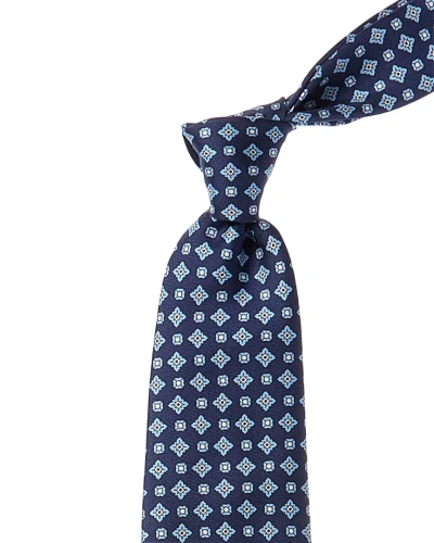 Brooks Brothers Navy Silk Tie In Blue