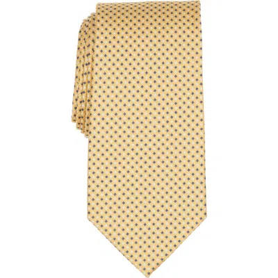 Brooks Brothers Neat Dot & Square Silk Blend Tie In Yellow