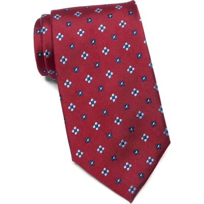 Brooks Brothers Neat Flower Dot Silk Blend Tie In Red