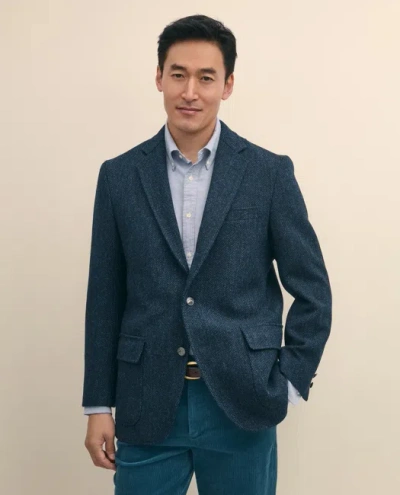 Brooks Brothers No. 1 Sack Blazer In Harris Tweed In Blue