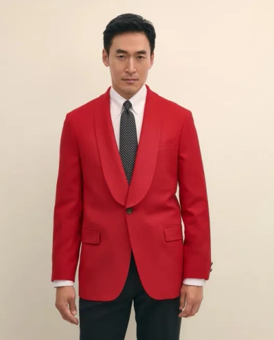 Brooks Brothers No. 1 Sack Dinner Jacket In Wool Twill In Red
