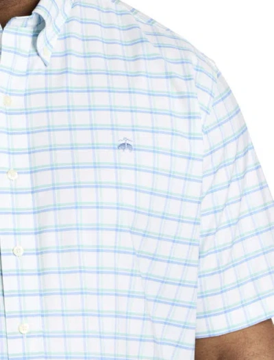 Brooks Brothers Non-iron Check Sport Shirt In Blue Green Wp