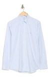 Brooks Brothers Non-iron Plaid Cotton Stretch Oxford Button-down Shirt In Vistablue