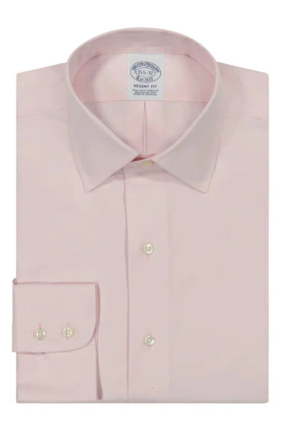 Brooks Brothers Non-iron Stretch Supima® Cotton Dress Shirt In Pink
