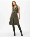 Brooks Brothers Notch Lapel Vest In Glen Plaid Wool In Beige