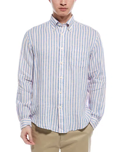 Brooks Brothers Novelty Linen Shirt In White