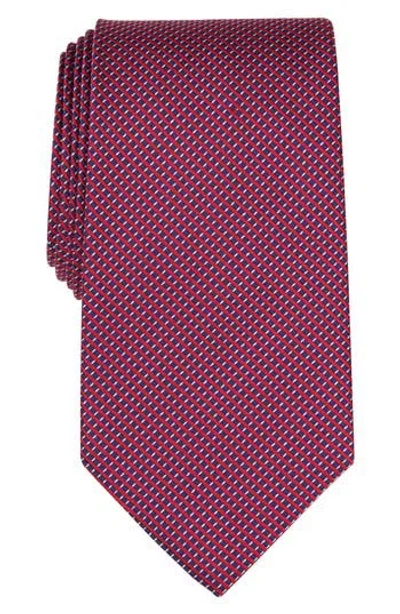 Brooks Brothers Og Tonal Basketweave Silk Blend Tie In Pink