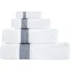 Brooks Brothers Ottoman Rolls 2-pack Turkish Cotton Bath Sheets In White/anthracite