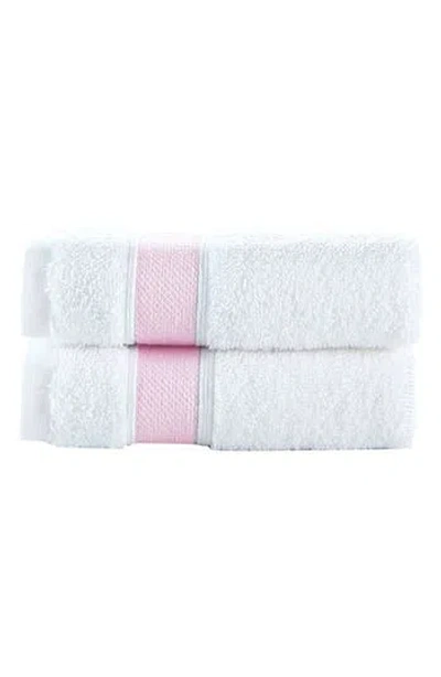Brooks Brothers Ottoman Rolls 2-pack Turkish Cotton Hand Towels In Pink